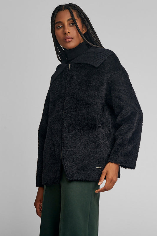 Willma Coat Suri Alpaca & Wool Color Black
