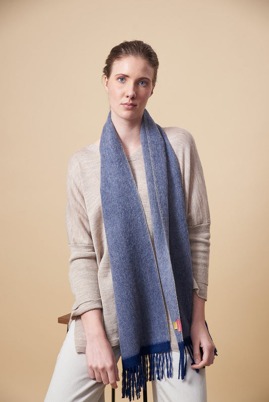 Uncastillo Scarf Baby Alpaca Color Blue