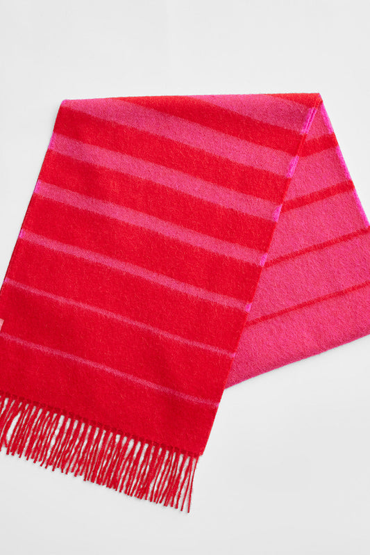 Tadeo Scarf Baby Alpaca Color Red & Fucsia