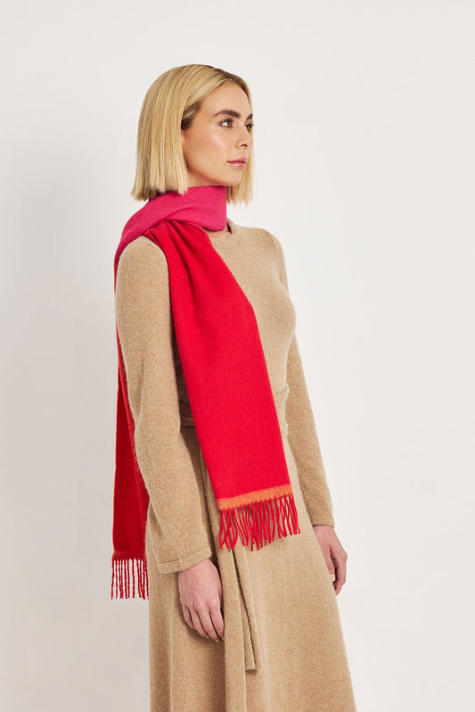 Wendell Scarf Baby Alpaca Color Red