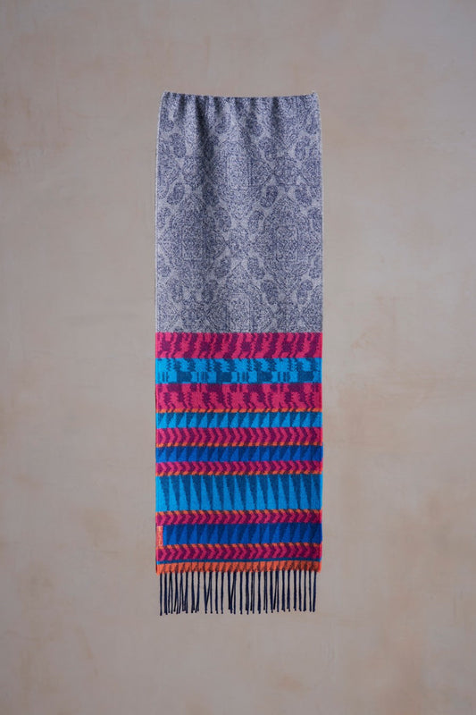 Sobre Scarf Baby Alpaca Color Blue