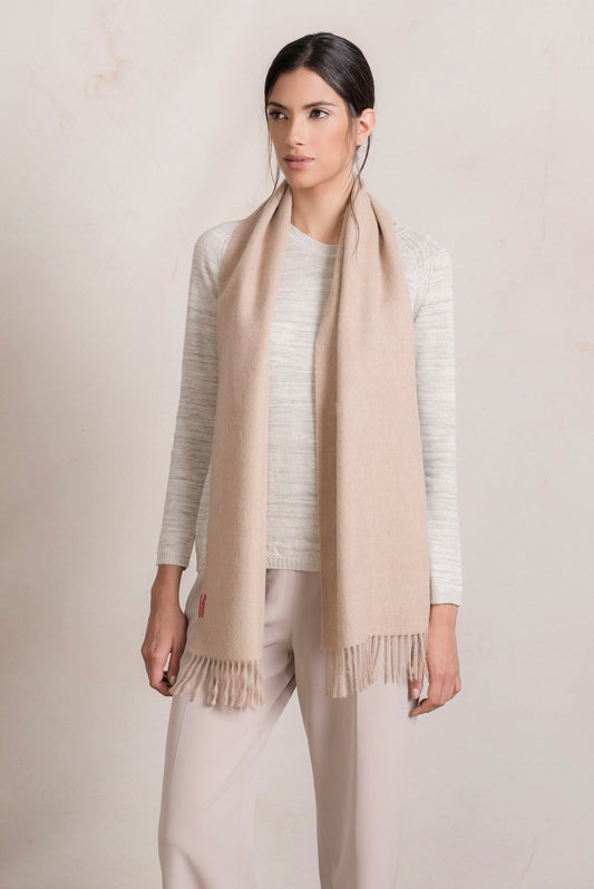 Recreo Bufanda Baby Alpaca Color Beige&amp; Claro