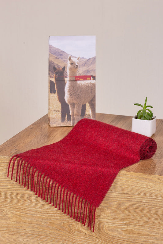 Tundra A Scarf Baby Alpaca Color Red & Guinda