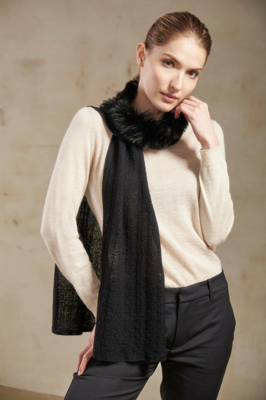 Sfera Scarf Baby Alpaca Color Black