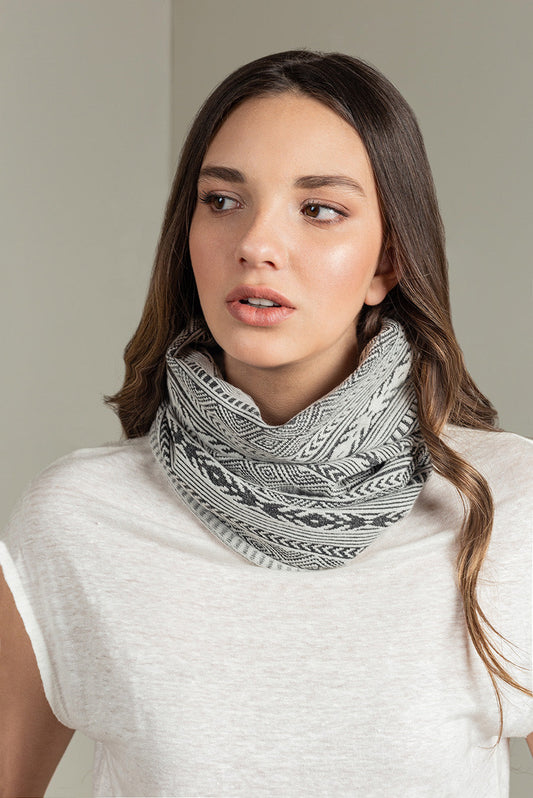 Unfreeze Scarf Cotton Color Black & White