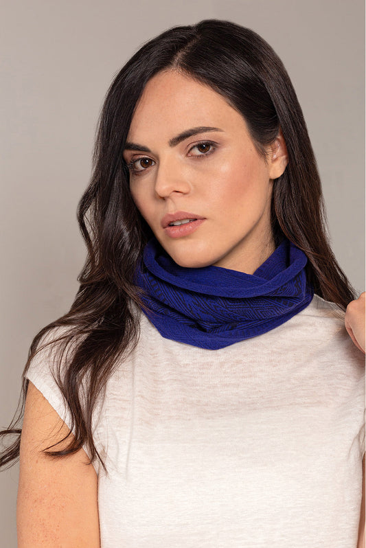 Unfreeze Scarf Cotton Color Blue &Black