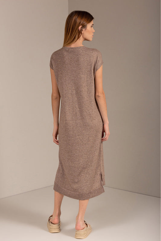 Vestido Uresti Algodón Orgánico Color Arcilla