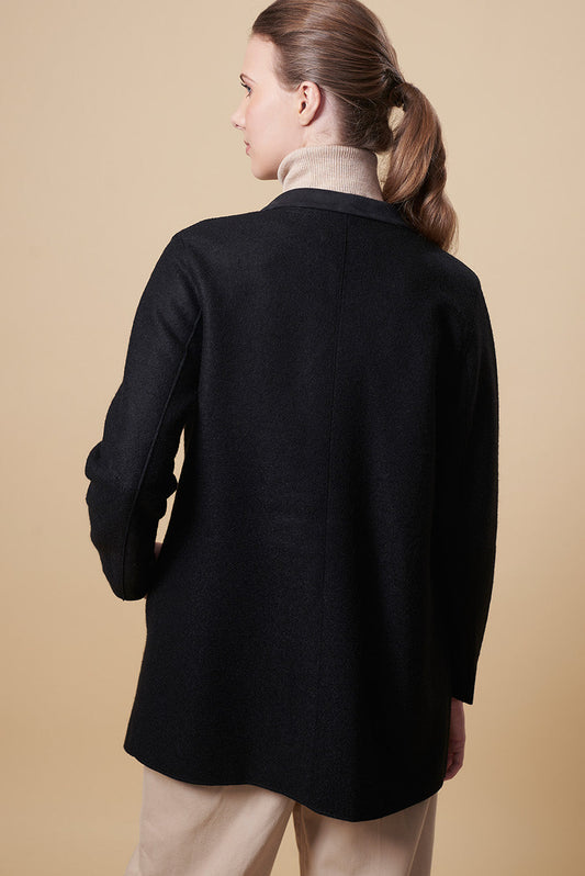 Runaway Coat Alpaca & Wool Color Black