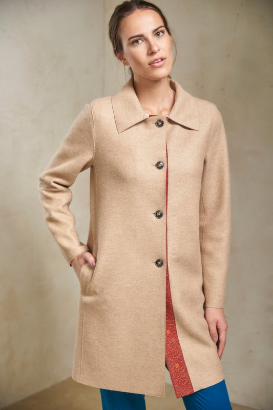 Sidonie Coat Alpaca & Wool Color Groissant