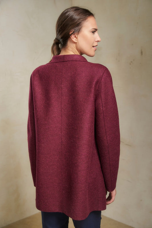 Solena Coat Alpaca & Wool Color Burgundy