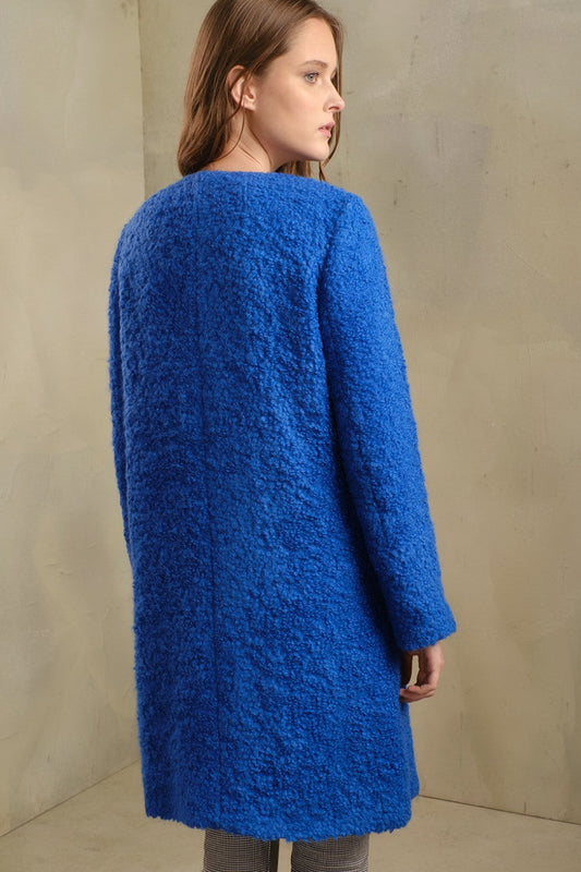 Tranvia Coat Alpaca Suri & Wool Color Blu