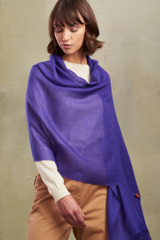 Japones Shawl Baby Alpaca Color Morado