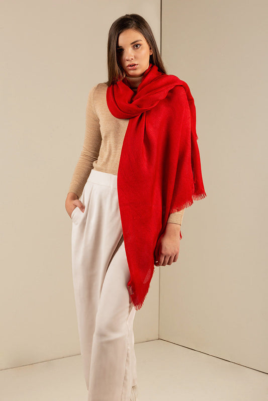 Ups Shawl Baby Alpaca Color Red