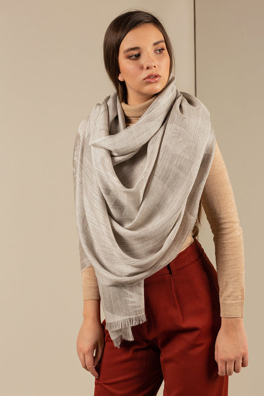 Urbe Shawl Baby Alpaca Color Grey