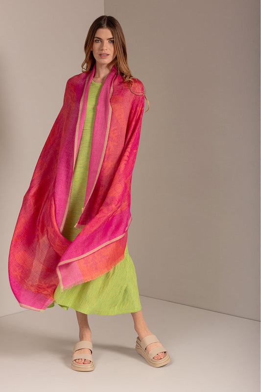 Ulister Shawl Baby Alpaca Color Fucsia