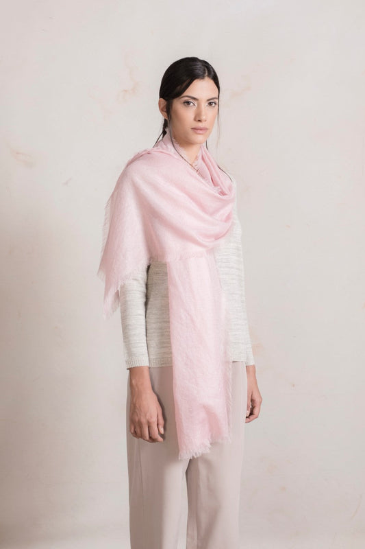 Patito Shawl Baby Alpaca Color Pink & Claro