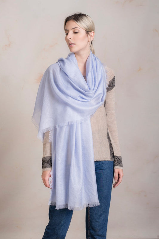 Patito Shawl Baby Alpaca Color Light Blue