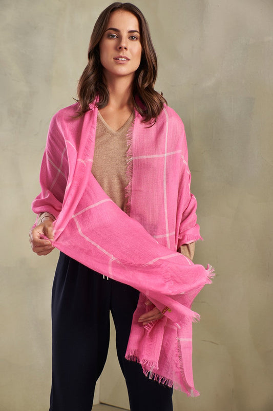 Tornasol - B Shawl Baby Alpaca Color Pink