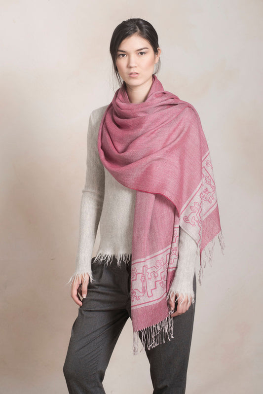 Chancay - 12 Shawl Baby Alpaca Color Pink