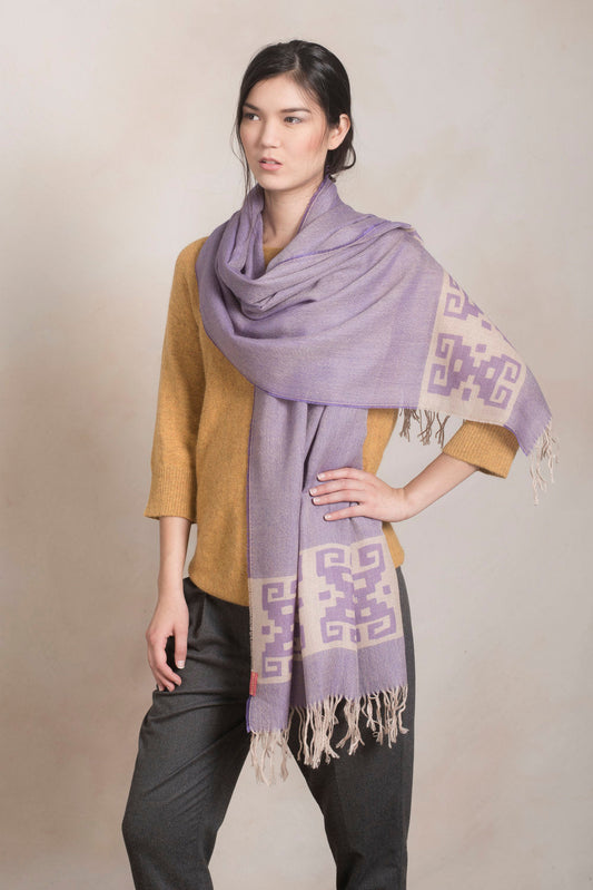 Chancay - 13 Shawl Baby Alpaca Color Morado