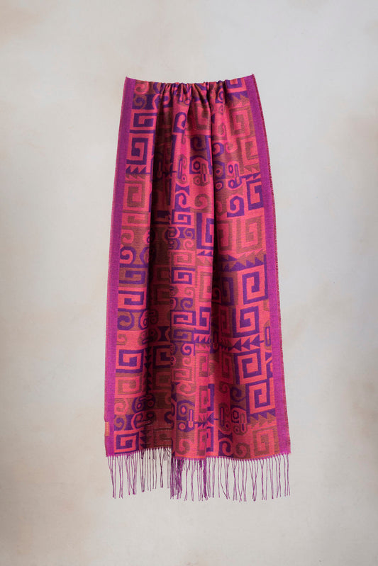 Huari - 3 Shawl Baby Alpaca Color Fucsia