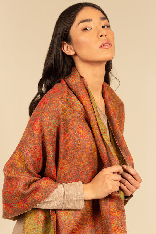 Nazca - 7 Shawl Baby Alpaca Color Ocre