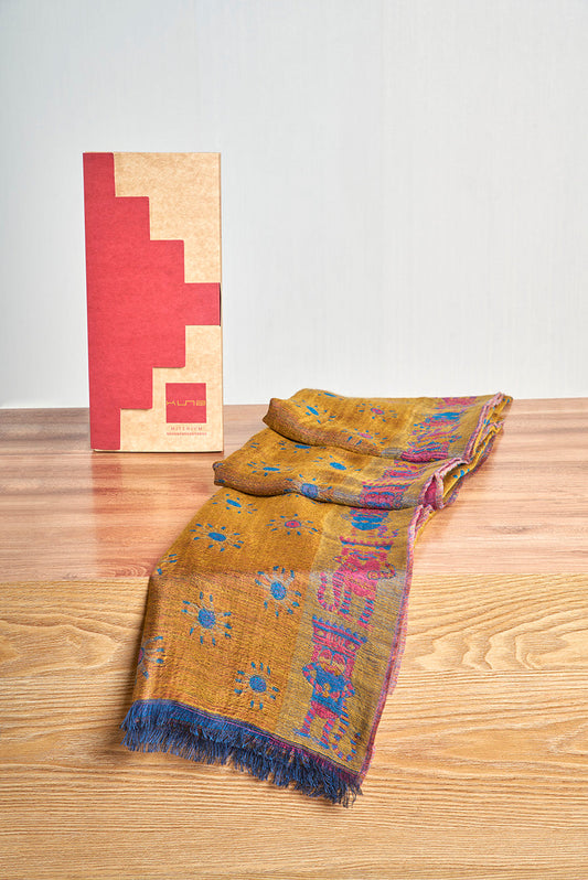 Nazca - 35 Mantón Royal Alpaca y Seda Color Morado