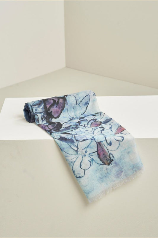 Ulma Shawl Baby Alpaca Color Blue