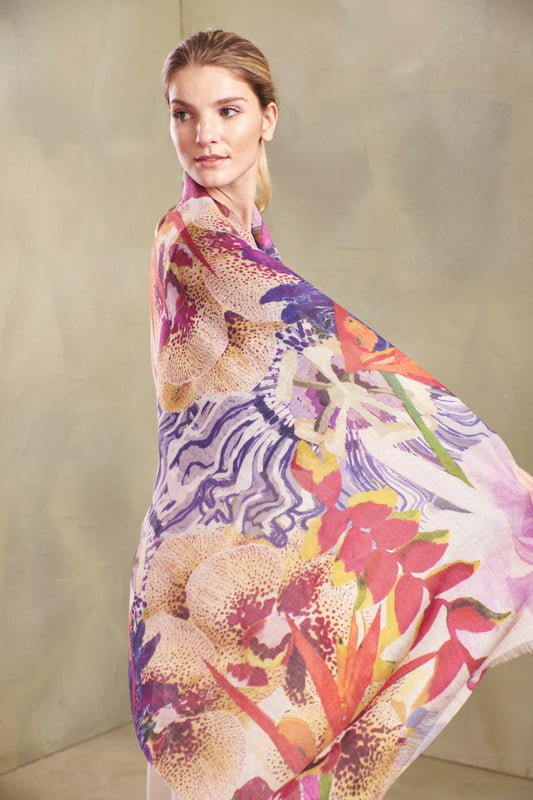 Tunis Shawl Baby Alpaca Color Multicolor