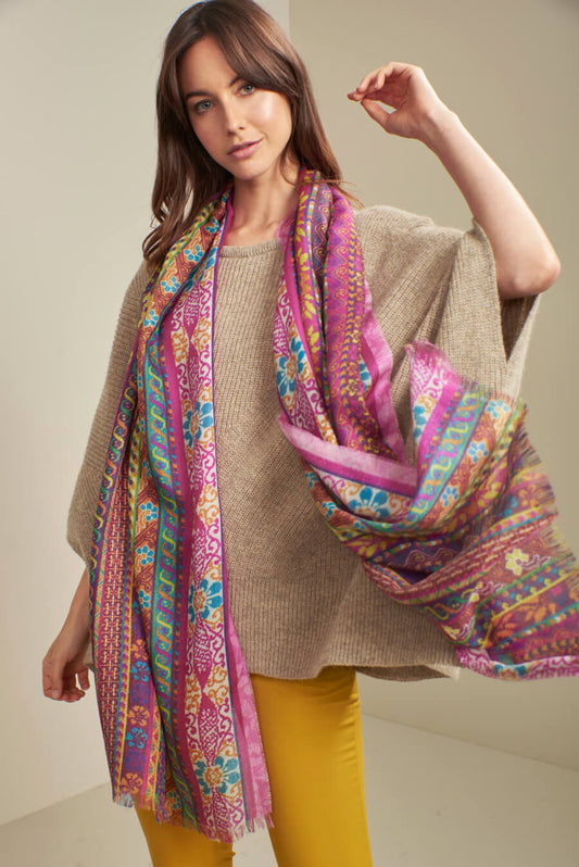 Unzalu Shawl Baby Alpaca Color Multicolor