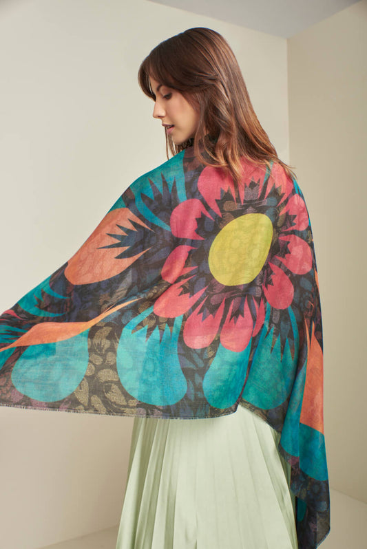 Unamonos Shawl Baby Alpaca Color Multicolor