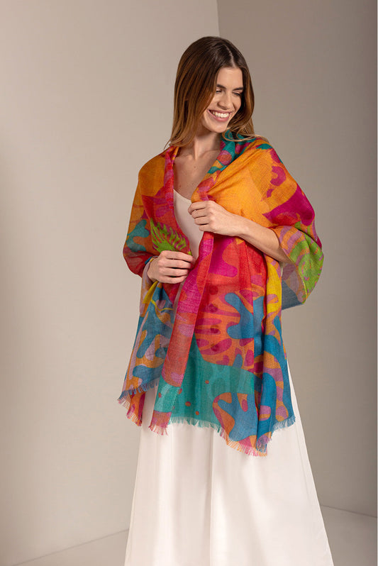 Ustica Shawl Baby Alpaca Color Multicolor