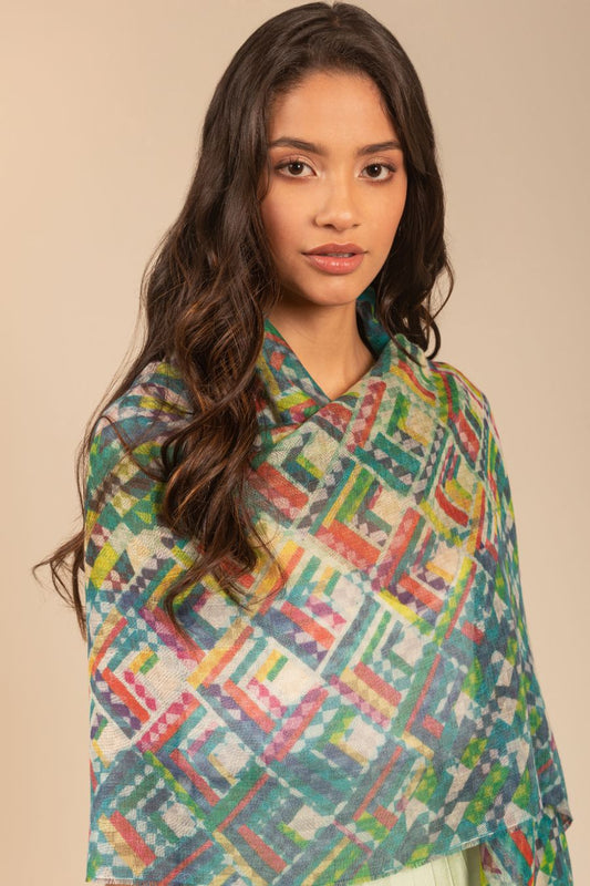 Unavez Shawl Baby Alpaca Color Multicolor