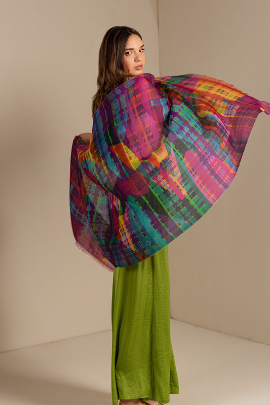 Uruqmi Shawl Baby Alpaca Color Multicolor