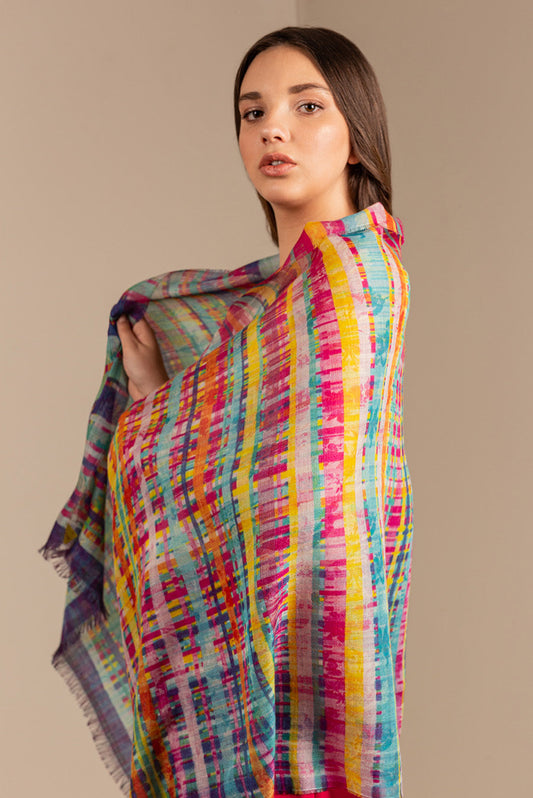 Uyia Shawl Baby Alpaca Color Multicolor