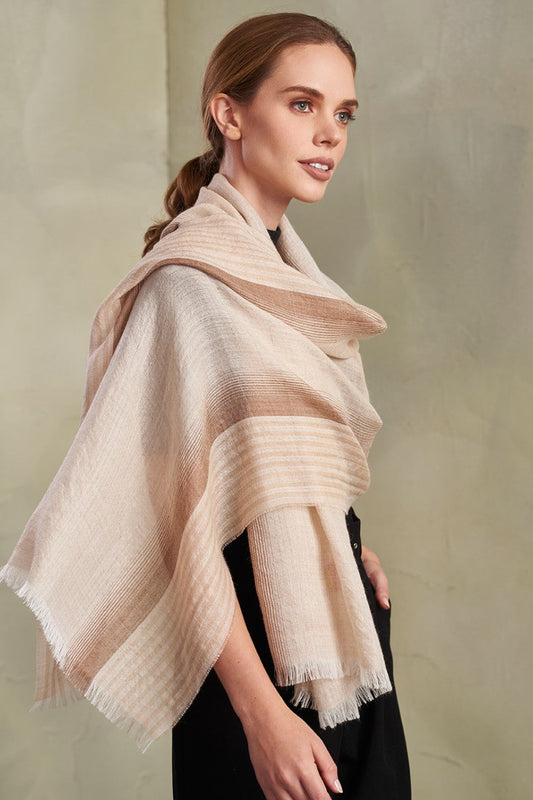 Tornado - A Shawl Baby Alpaca Color Beige