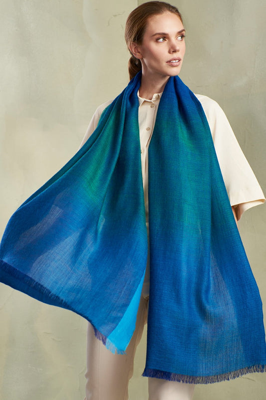Triana Shawl Baby Alpaca Color Blue