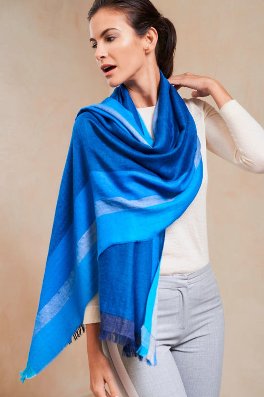 Spada Shawl Baby Alpaca Color Blue