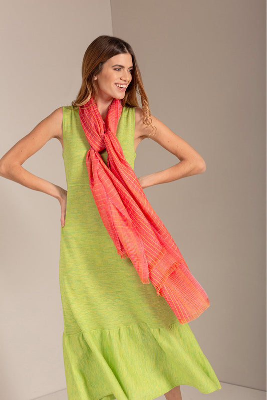 Universo Shawl Baby Alpaca Color Naranja