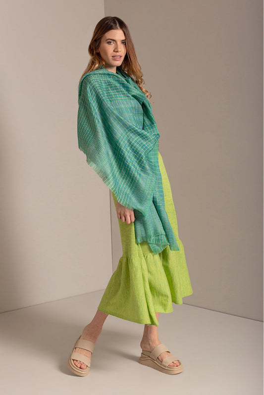 Universo Shawl Baby Alpaca Color Verde