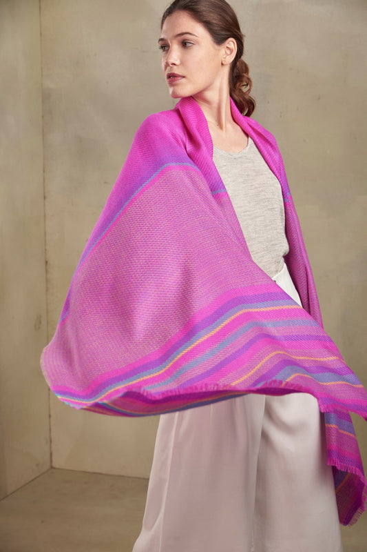 Tenerife Shawl Baby Alpaca Color Fucsia