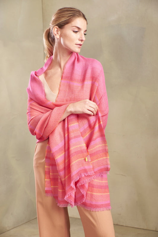 Tenerife Shawl Baby Alpaca Color Pink