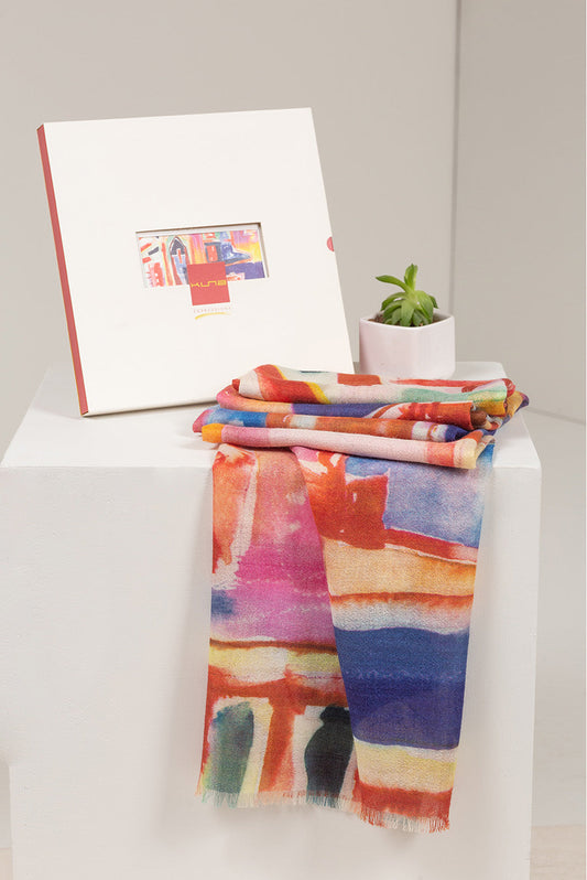 The Blue House Shawl Baby Alpaca Color Multicolor