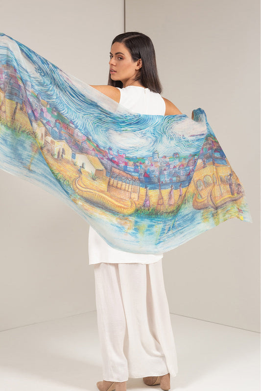 Ciudad Ideal Shawl Baby Alpaca & Silk Color Multicolor