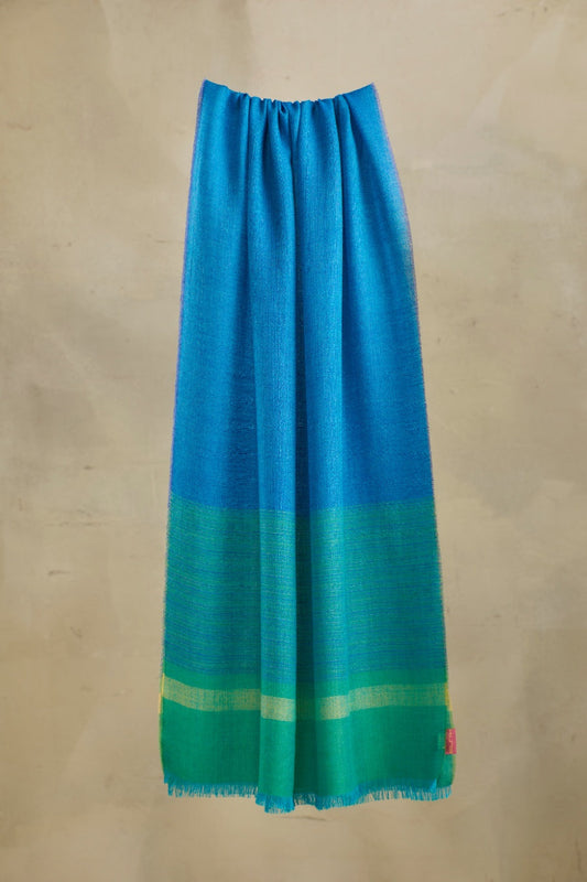 Teofila Shawl Baby Alpaca Color Turquesa