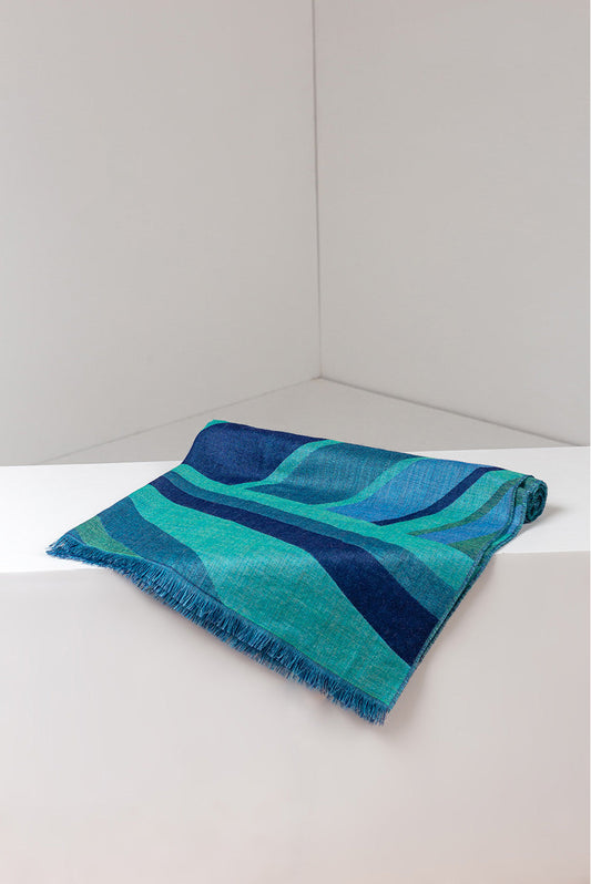 Ursula Shawl Baby Alpaca Color Blue