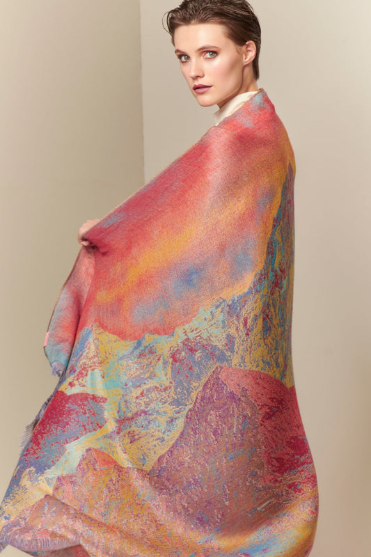 Trio De Montaña De Los Alpes - Suiza Shawl Montaña