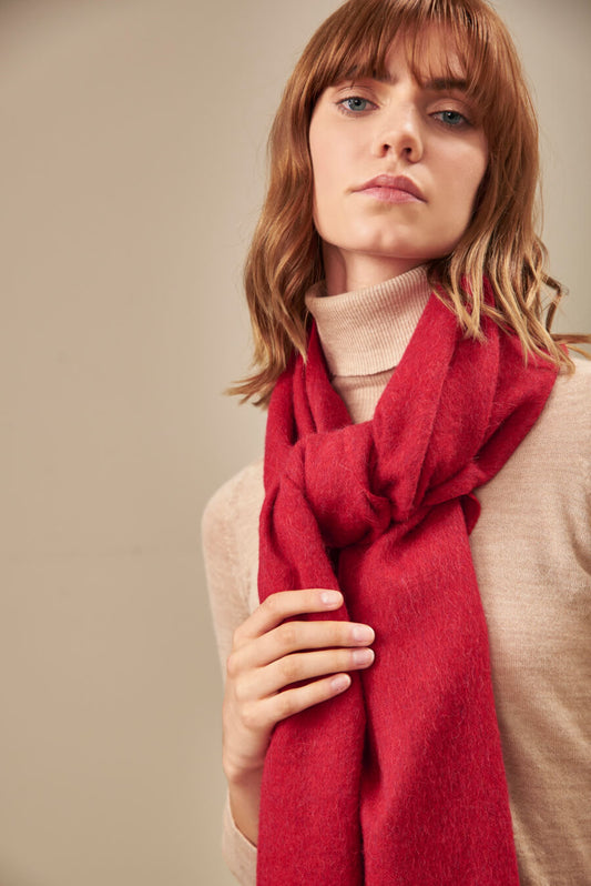Umit Shawl Baby Alpaca Color Red