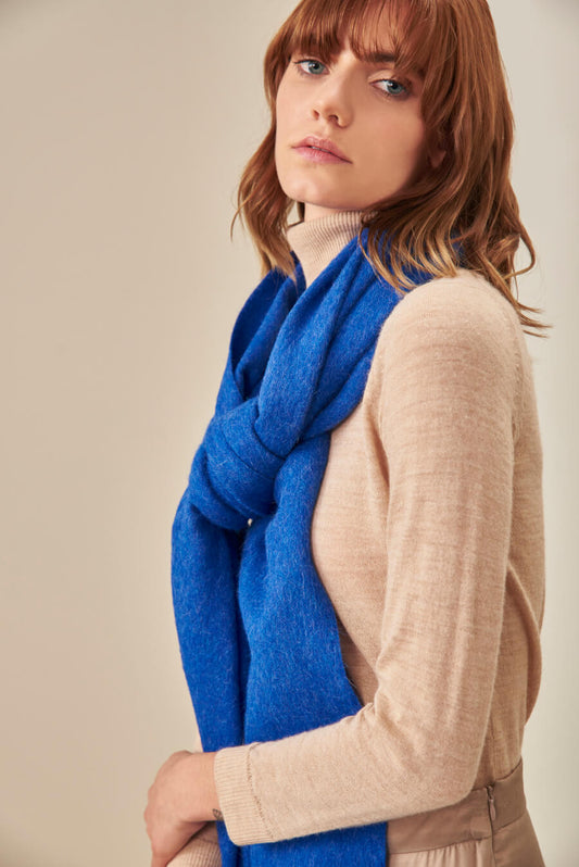Umit Shawl Baby Alpaca Color Blue