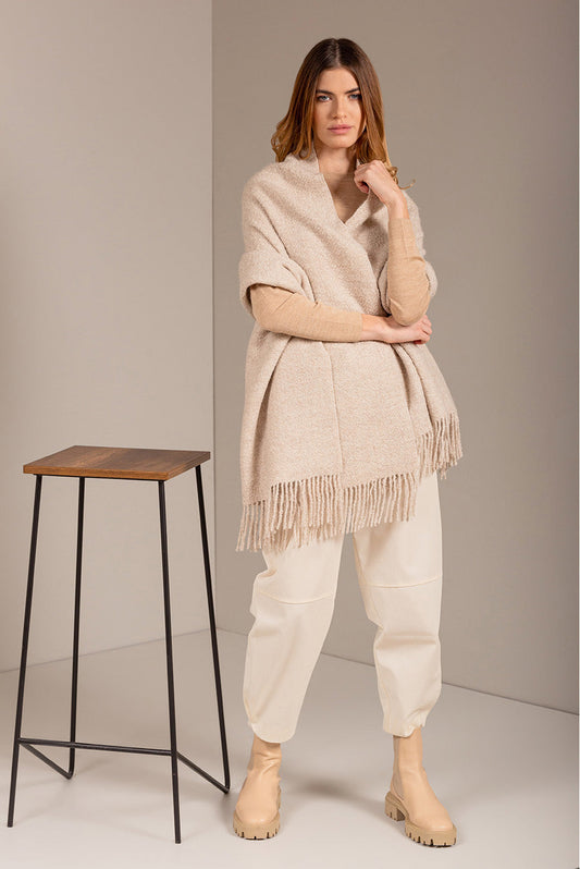 Umm Shawl Baby Alpaca Color Beige